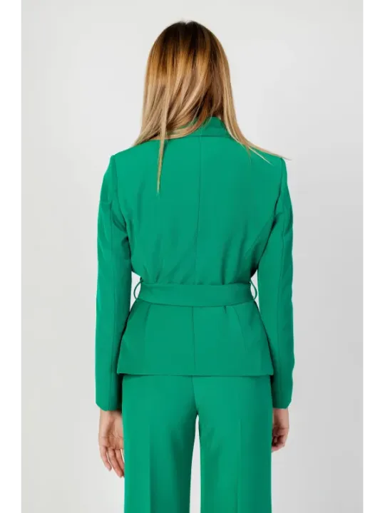 Grüner Damen Blazer hintenansicht Sandro Ferrone