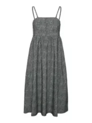 Schwarzes, weißes marmoriertes A-Linienkleid