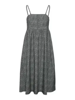 Schwarzes, weißes marmoriertes A-Linienkleid