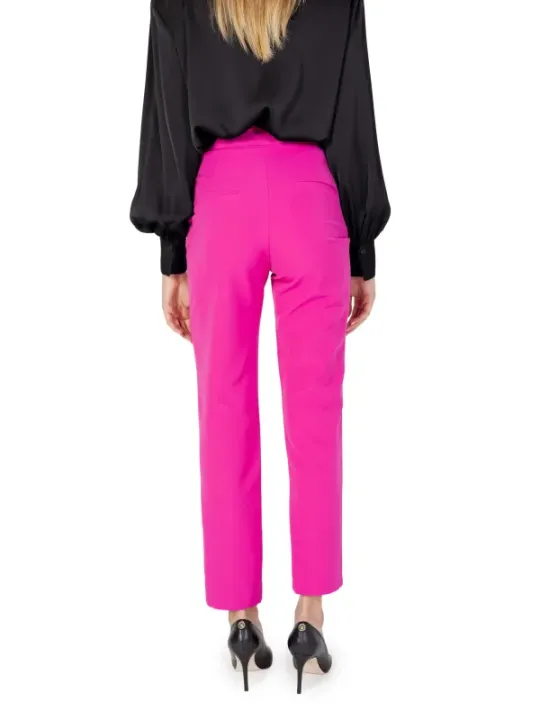 Pinke Damen-Hose, gerades Bein