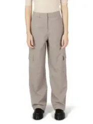 Helle karierte Baumwollhose weites Bein