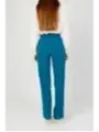 Tiefe tealfarbene Hosen, gerader Schnitt