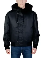 Schwarze Hugo Bomberjacke mit Kapuze