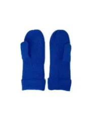 Royalblaue Wollhandschuhe ohne Daumen