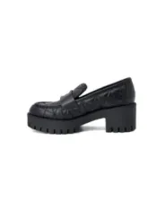Schwarze gesteppte Guess Halbschuhe mit Riemen
