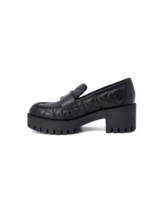 Schwarze gesteppte Guess Halbschuhe mit Riemen