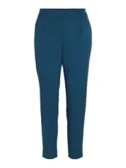 Dunkle Indigo Cropped Stoffhose Vila