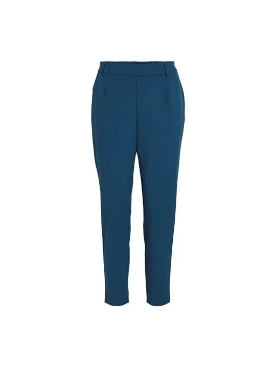 Dunkle Indigo Cropped Stoffhose Vila