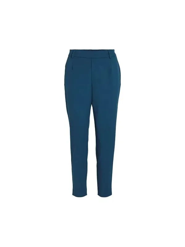 Dunkle Indigo Cropped Stoffhose Vila