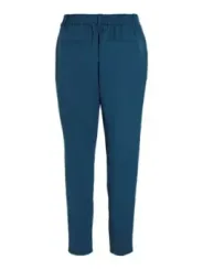 Dunkle türkisfarbene Damen-Schlaghose mit Bund