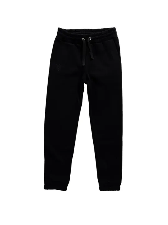 Schwarze Hosen mit Kordelzug und Bündchen