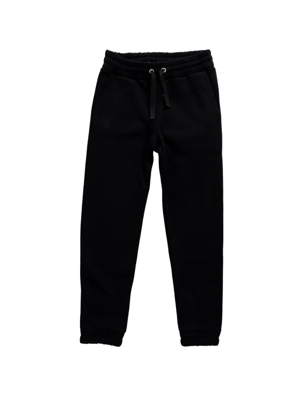 Schwarze Hosen mit Kordelzug und Bündchen