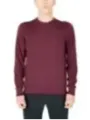 Burgunderfarbener Rundhalsausschnitt-Pullover Armani Exchange