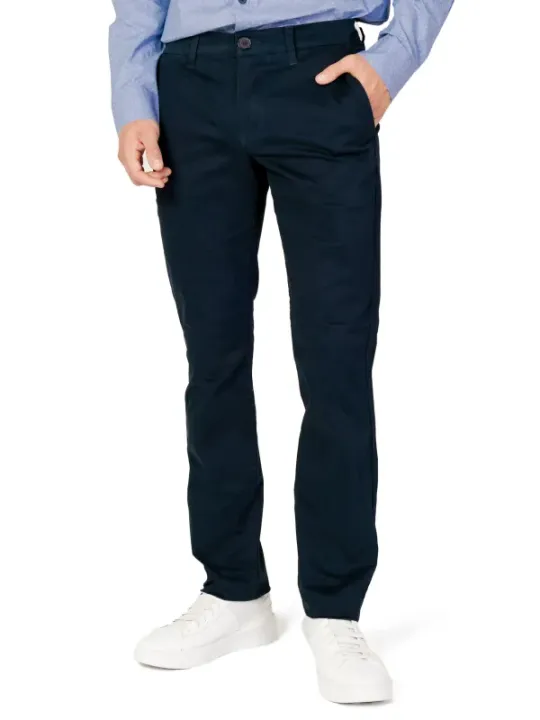 Navy Slim-Fit-Chinohosen