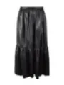 Pinko Lederrock mit Rüschensaum