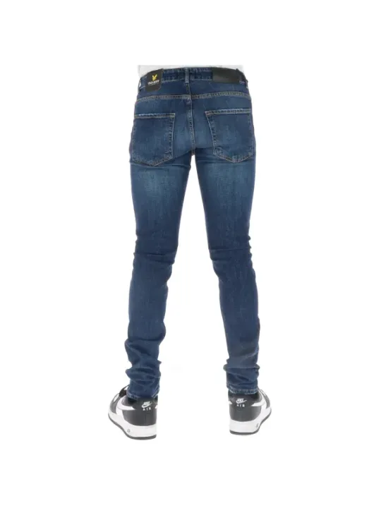Dunkle blaue Slim Fit Jeans