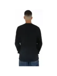 Schwarzes Baumwoll-Sweatshirt, Rückansicht