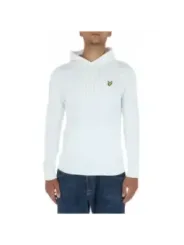 Weißer Kapuzenpullover mit Jeans