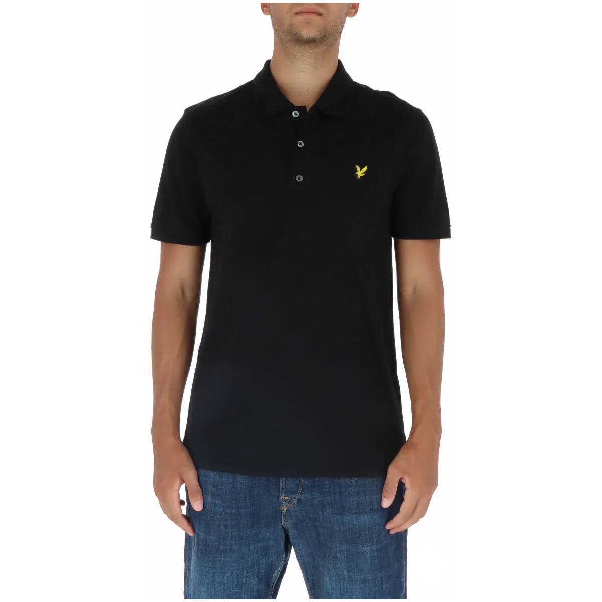 Herren Polo Schwarz 455587
