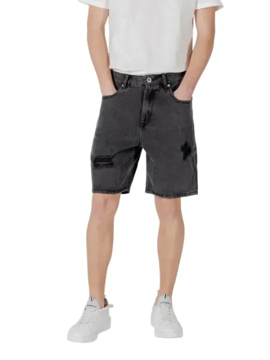 Gianni Lupo Herren Bermudas Schwarz | online kaufen