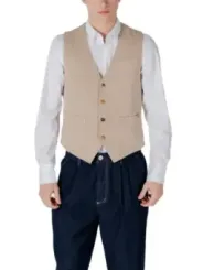Gianni Lupo Herren Weste Beige | online kaufen