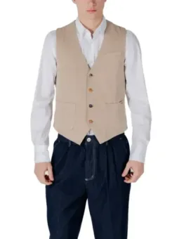 Gianni Lupo Herren Weste Beige | online kaufen