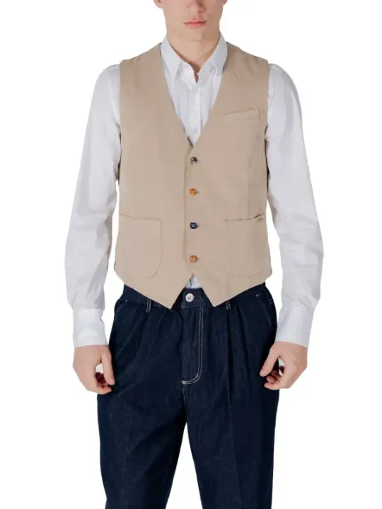 Gianni Lupo Herren Weste Beige | online kaufen