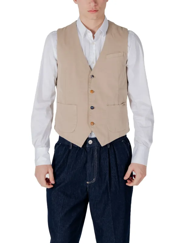 Gianni Lupo Herren Weste Beige | online kaufen