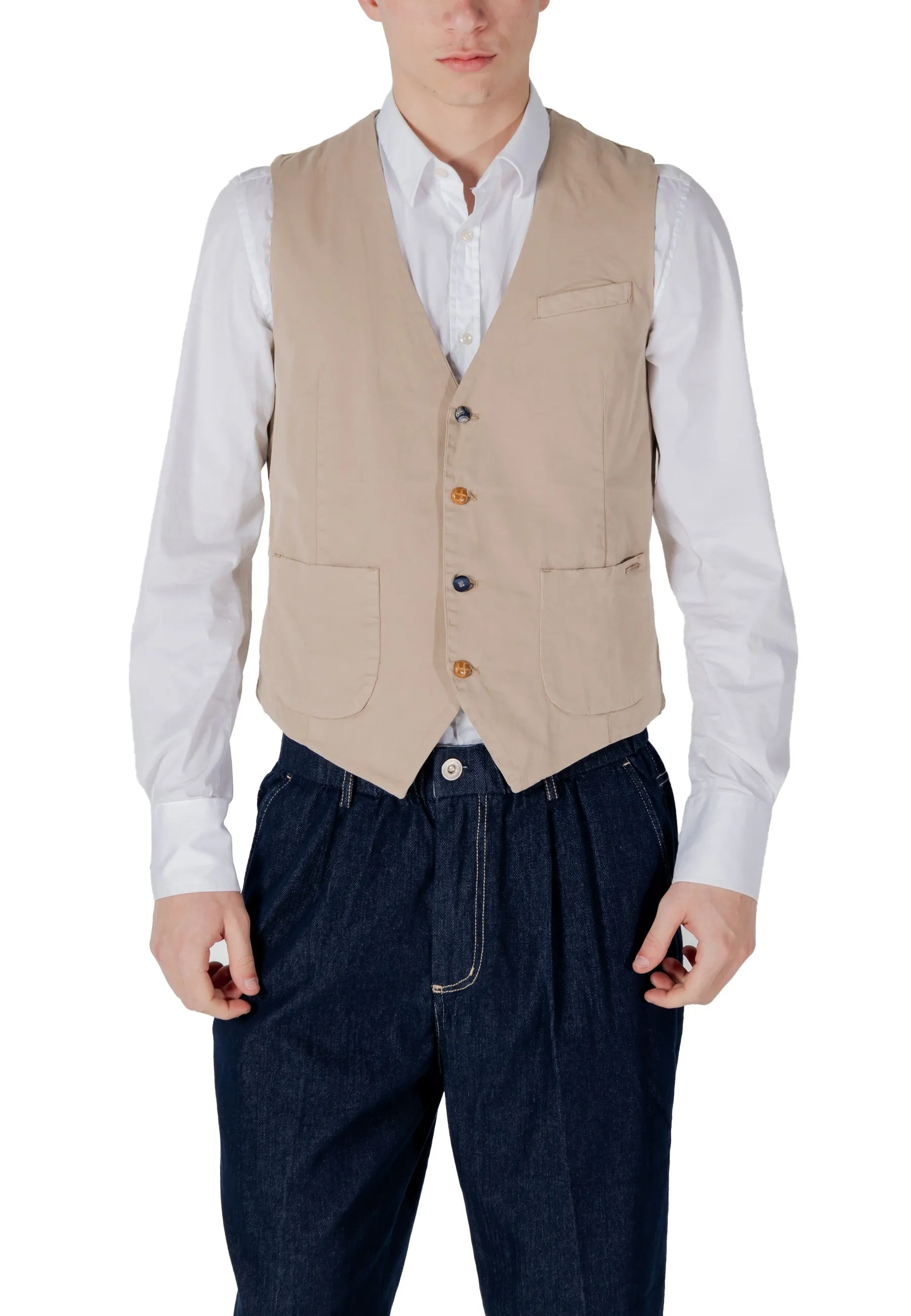 Herren Weste Beige 485510