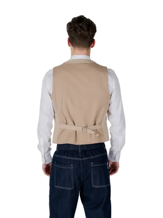 Gianni Lupo Herren Weste Beige | online kaufen
