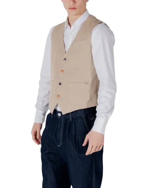 Gianni Lupo Herren Weste Beige | online kaufen