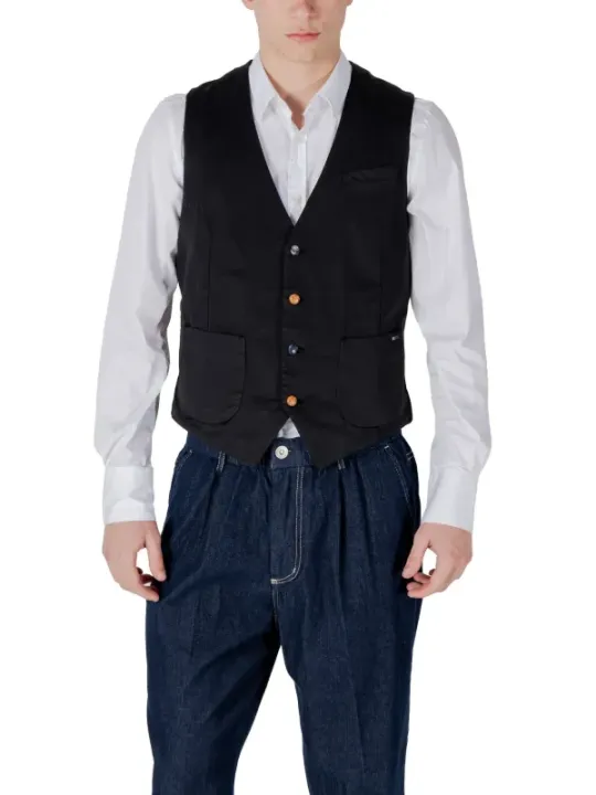 Gianni Lupo Herren Weste Schwarz | online kaufen