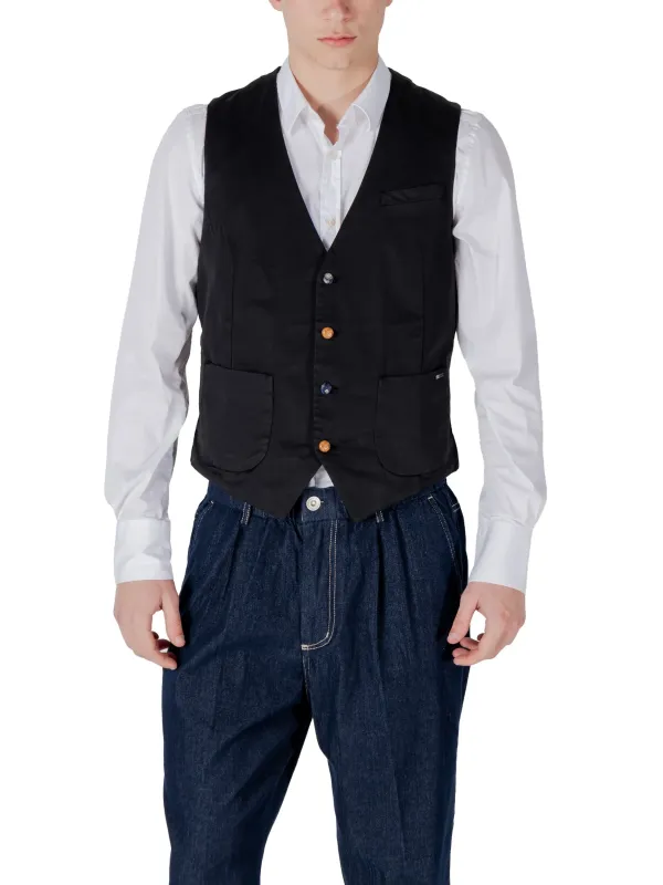 Gianni Lupo Herren Weste Schwarz | online kaufen