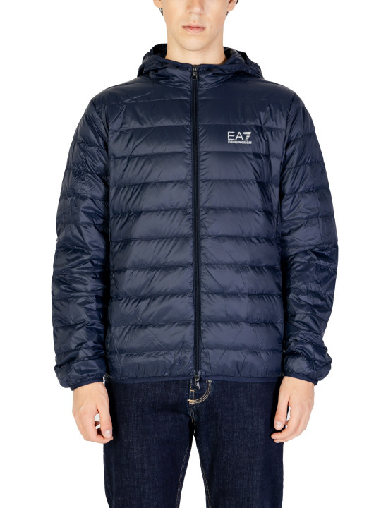 Marineblaue EA7 Daunenjacke
