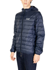 Dunkelblaue EA7 Damen Pufferjacke