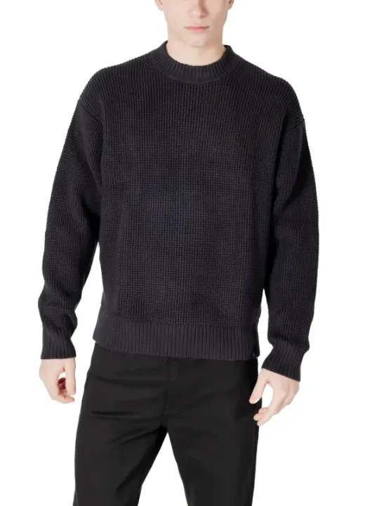 Calvin Klein Jeans Herren Bio-Baumwollpullover Schwarz