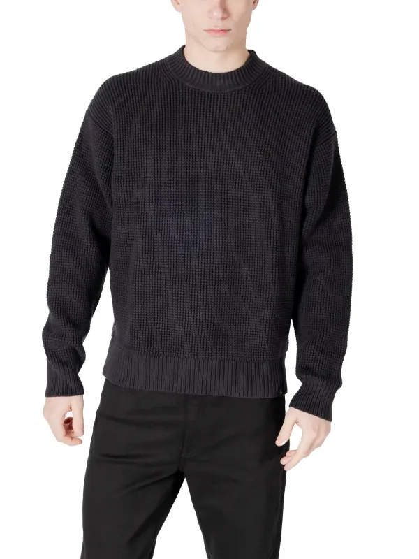 Calvin Klein Jeans Herren Bio-Baumwollpullover Schwarz