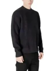 Calvin Klein Jeans Herren Bio-Baumwollpullover Schwarz