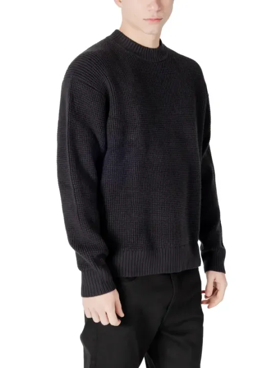 Calvin Klein Jeans Herren Bio-Baumwollpullover Schwarz