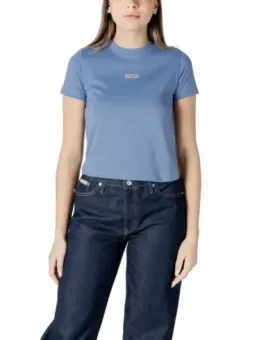 Miete Calvin Klein T-Shirt Azurblau aus Bio-Baumwolle