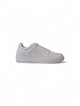 Weiße EA7 Sneaker seitlich Ansicht