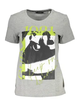 GUESS JEANS Damen Kurzarm-T-Shirt Grau | online kaufen