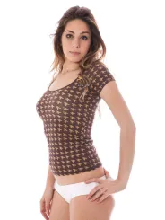 A-STYLE Damen KURZARM-T-SHIRT Braun | online kaufen