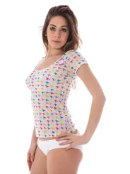 A-STYLE Damen KURZARM-T-SHIRT Weiß | online kaufen