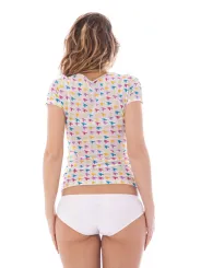 A-STYLE Damen KURZARM-T-SHIRT Weiß | online kaufen