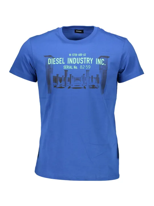 Diesel Herren Kurzarm-T-Shirt Blau | online kaufen