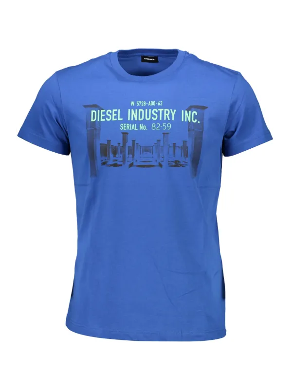Diesel Herren Kurzarm-T-Shirt Blau | online kaufen