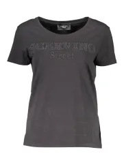 SCERVINO STREET Damen Kurzarm-T-Shirt Schwarz