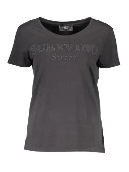 SCERVINO STREET Damen Kurzarm-T-Shirt Schwarz