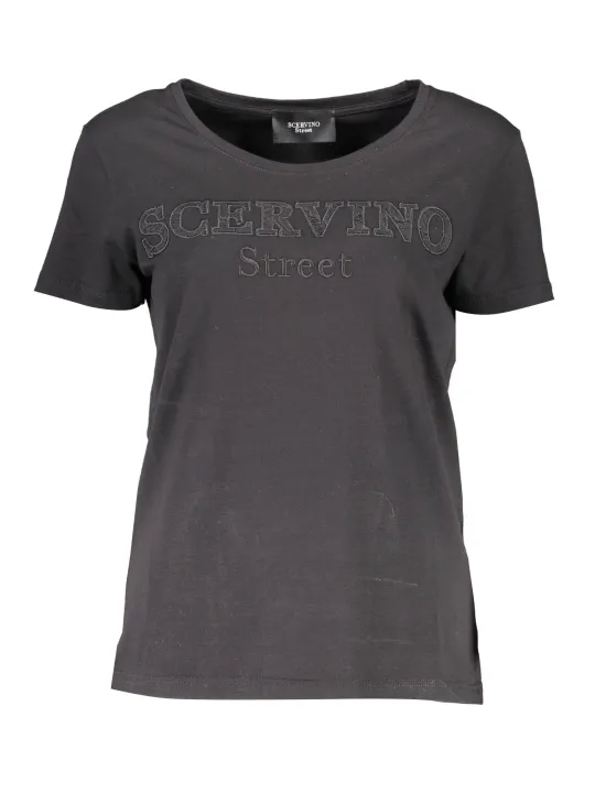 SCERVINO STREET Damen Kurzarm-T-Shirt Schwarz